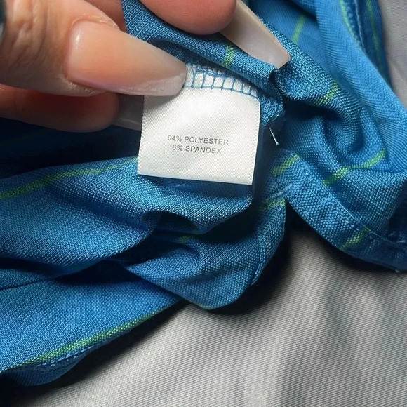 Peter Millar Summer Comfort Short Sleeve Polo Blue Golf Outdoor Performance - Picture 8 of 9